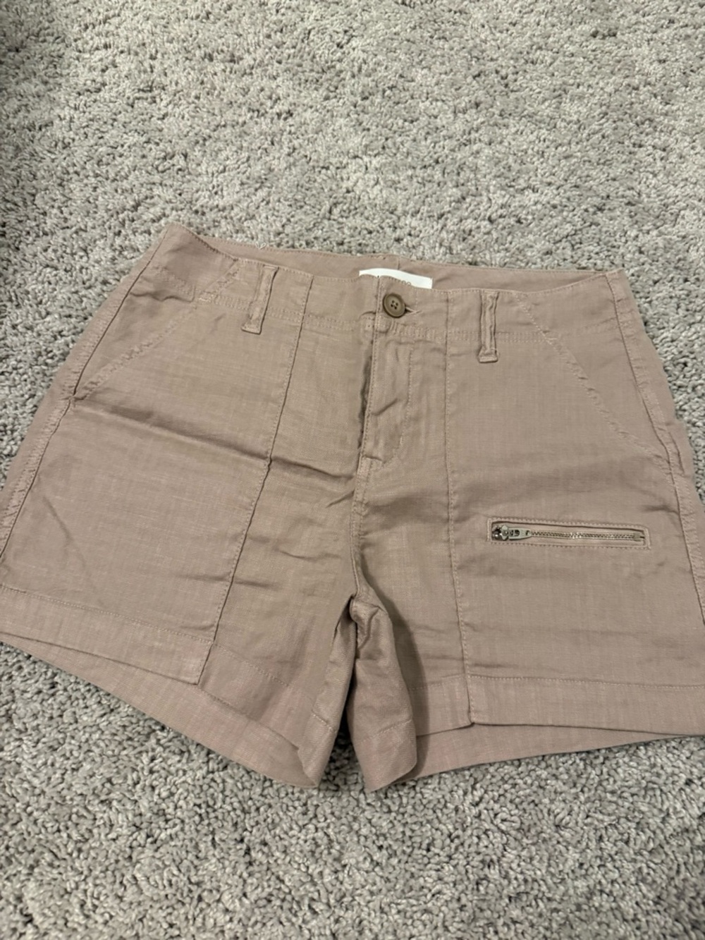 Level 99 Women’s Neutral Tan Cargo-Style Shorts